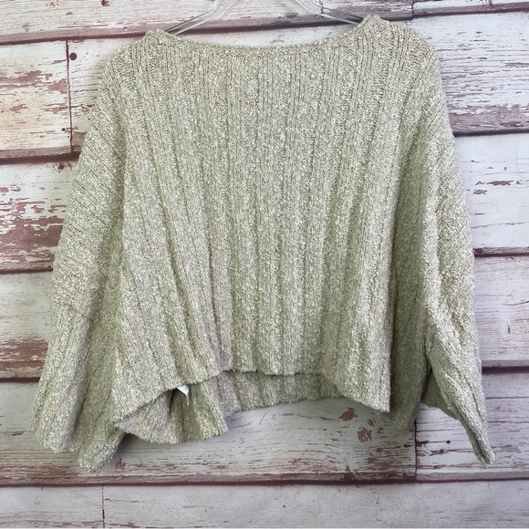 Free People Good Day Palm slouchy chunky knit pullover size S - Picture 14 of 15